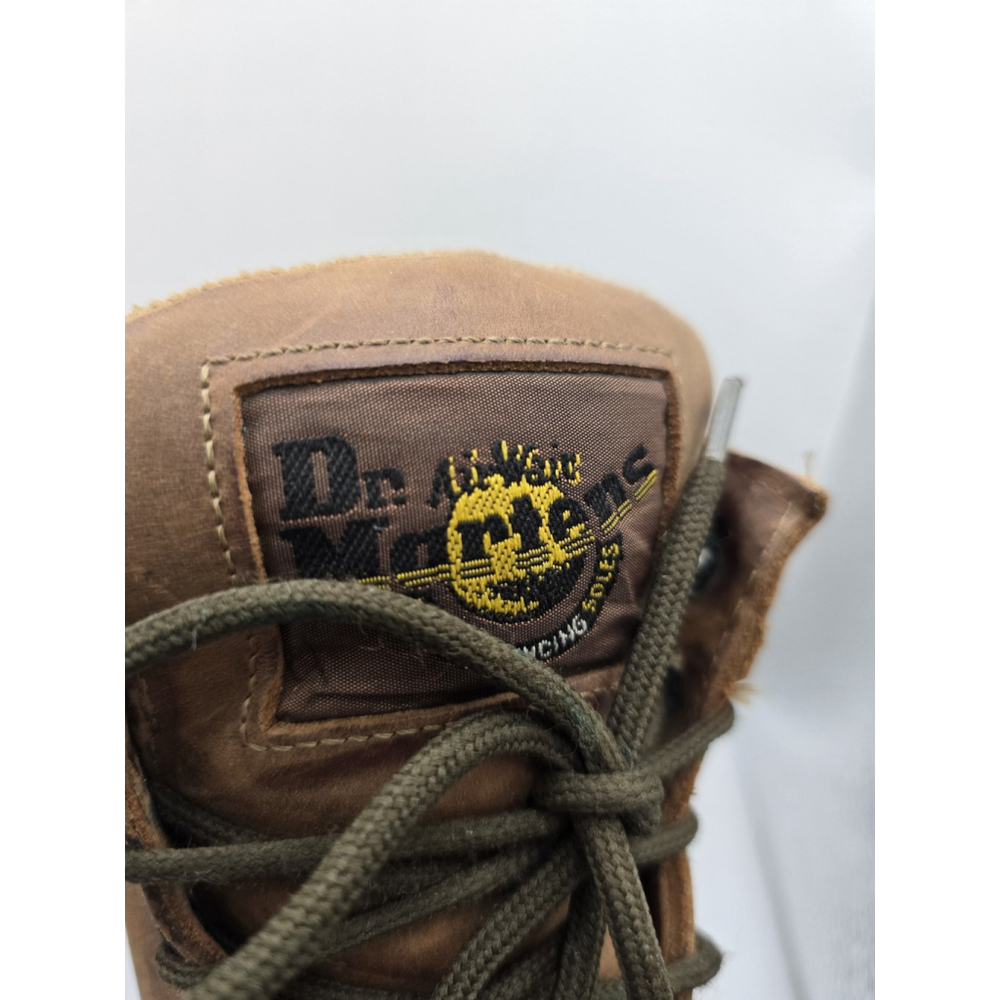 DR. MARTENS Womens Chunky Brown Leather Lace Boots. Worn 1 Time Size 5 - Picture 4 of 14